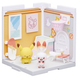 Maqueta Takara Tomy Pokemon Poke Peace House Studio Scorbunny & Pikachu