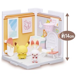 Maqueta Takara Tomy Pokemon Poke Peace House Studio Scorbunny & Pikachu