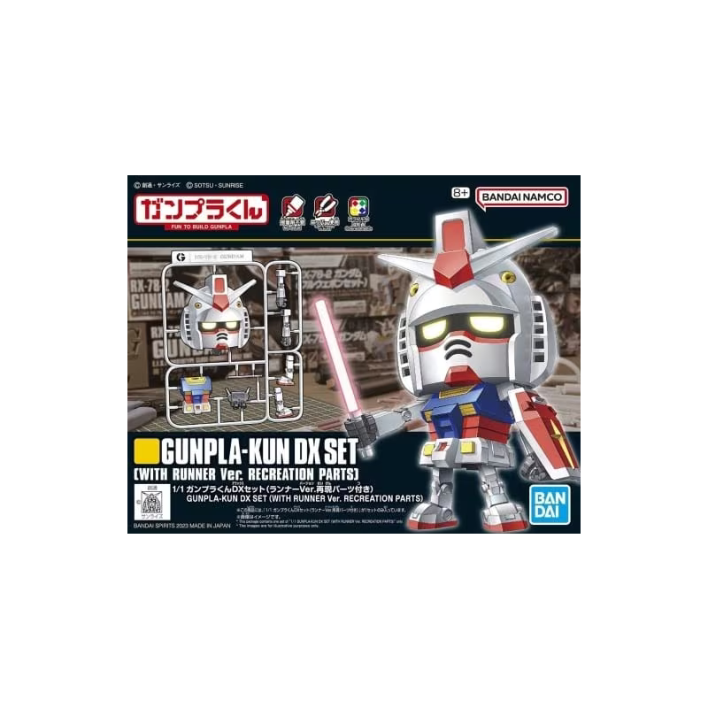 Maqueta Gundam Bandai 1/1 Gunpla-kun DX Set