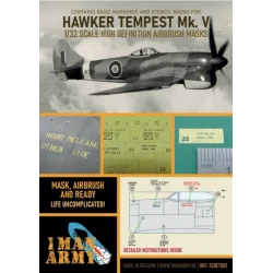 1 Man Army 1/32 MASK for Hawk.Tempest MK V RAF