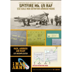 1 Man Army Mascara 1/32  Spitfire Mk.I/II RAF