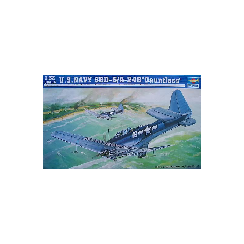 1/32 Trumpeter Aircraft Model Kit U.S. Navy SBD-5/A-24B "Dauntless"