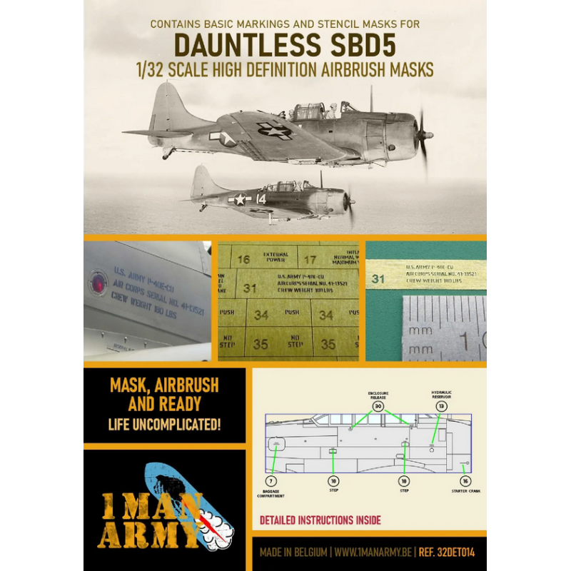 1 Man Army Mascara 1/32 Dauntless SBD-5