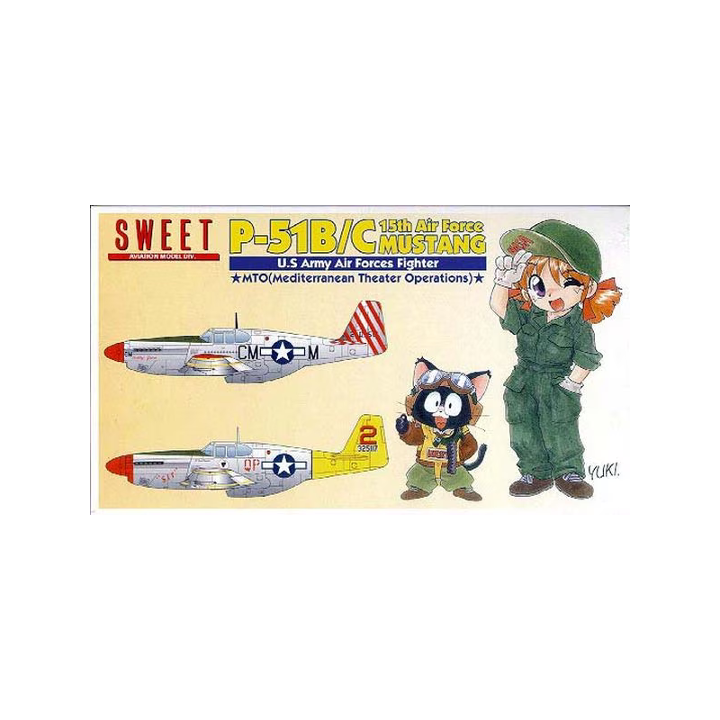 Sweet 1/144 P-51B/C 15th AF Mustang Aircraft model Kit