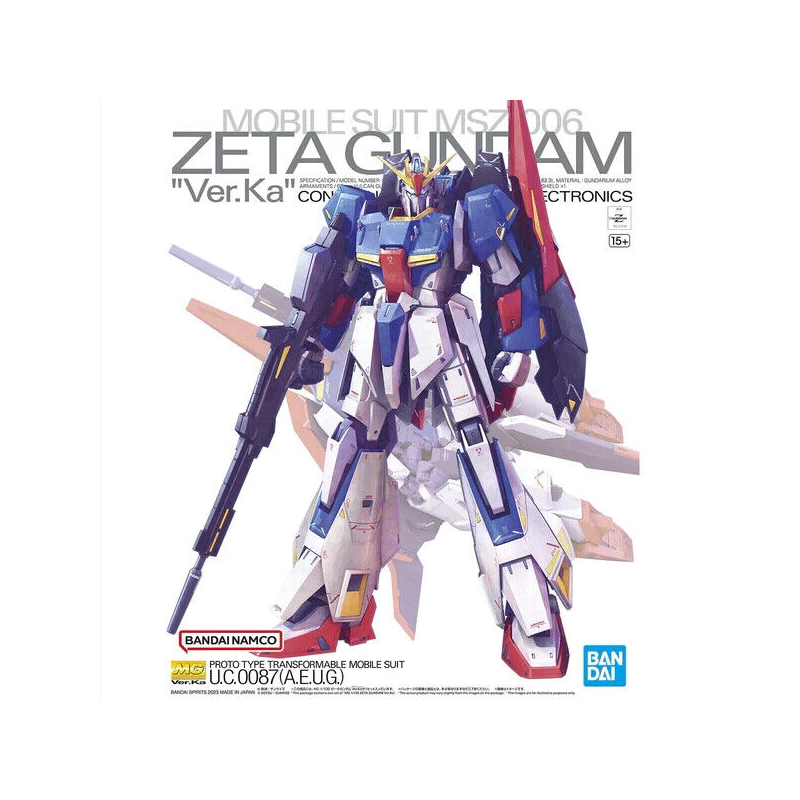 Bandai 1/100 MG Zeta Gundam Ver.Ka model Kit