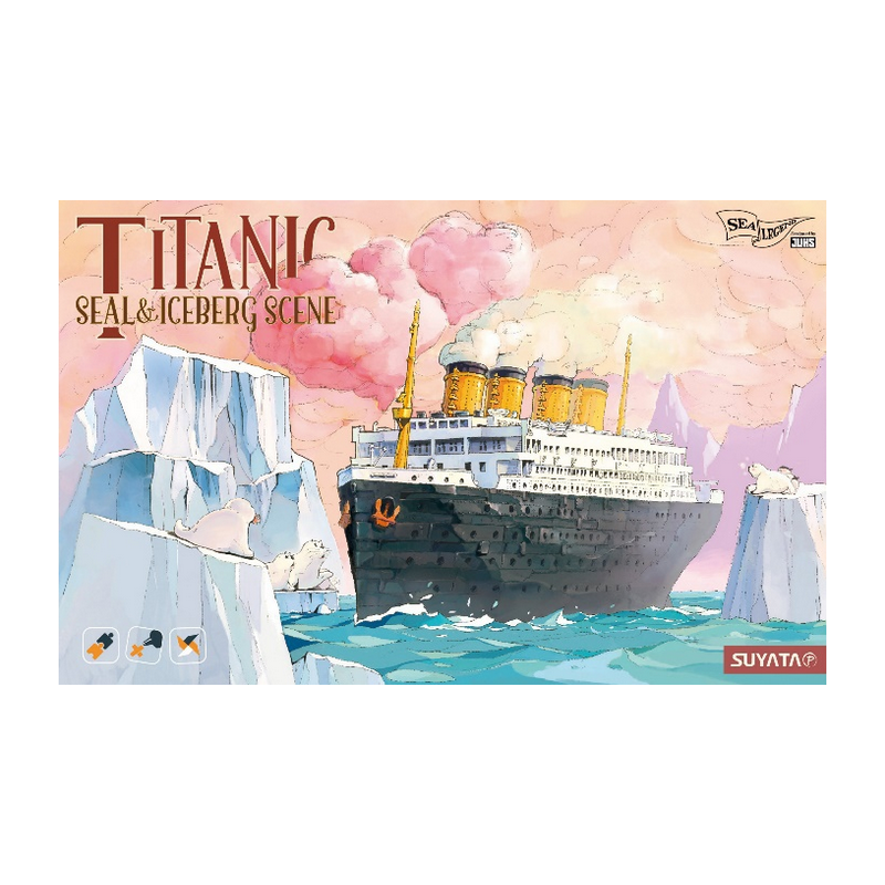 Suyata Titanic Seal & Iceberg Scene ship model kit