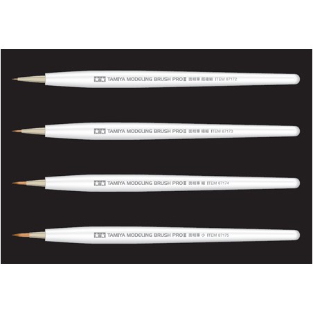 Tamiya Modeling Brush PROII Pointed Brush (choose size) - Robotines