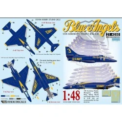 DXM Decals 1/48 Blue Angels USN Aerobatic Team F-4J & A-4F