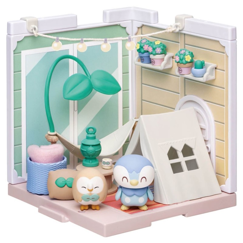 Maqueta Pokemon Poke Peace House Belamping Terrace Rowlet & Piplup