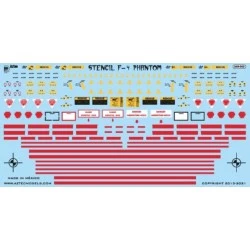 Calcas Aztec 1/48 Generic Stencil McDonnell F-4 Phantom