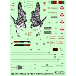 Model Maker Decals 1/48 20 Years of F-16 in Portuguese service