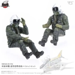 Pilotos de resina Zoukei Mura 1/48 U.S. Navy Aircraft Normal Posture Seated Pilot Set