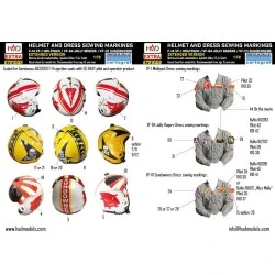 Calcas HAD 1/72 F-14A Helmet and dress sewing markings decal sheet