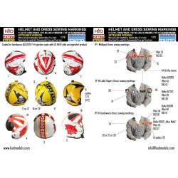 HAD  1/72 F-14A Helmet and dress sewing markings decal sheet