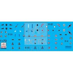 Calcas HAD 1/72 F-14A/D helmet and dress sewing marlkings VF-143 VF-213 VF-41 decal sheet