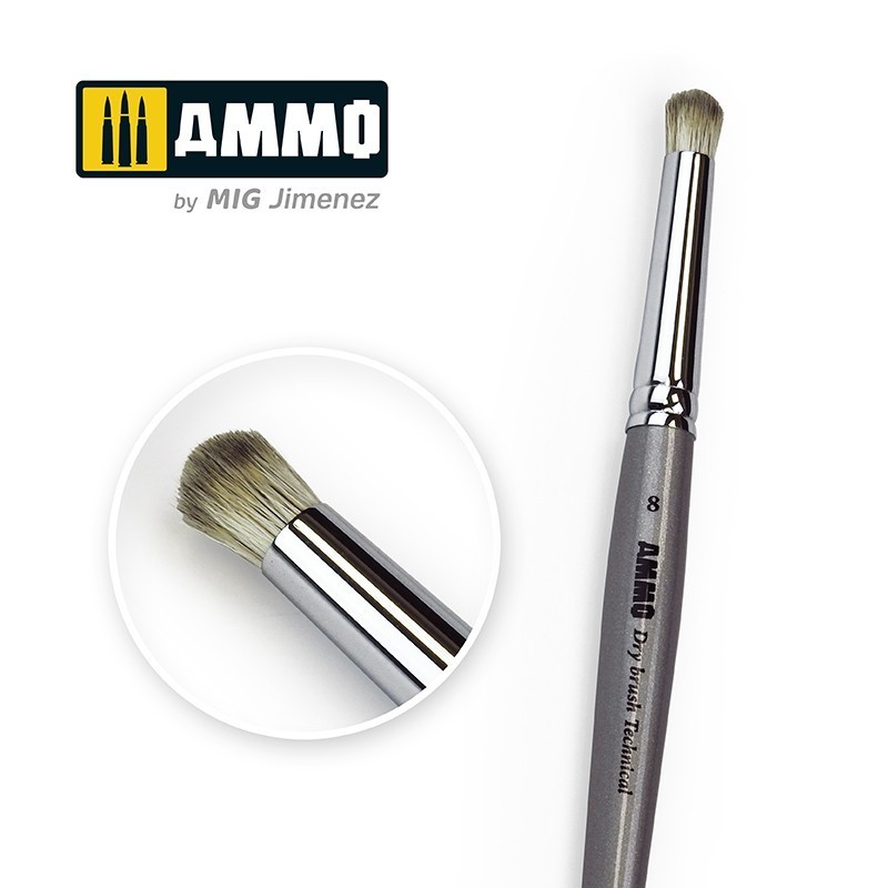 Ammo Mig Drybrush Technical Brush (choose size)