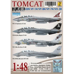 DXM Calca 1/48 USN VF-14 / VF-84 / VF-74 / VX-30 F-14 Tomcat Collection 2