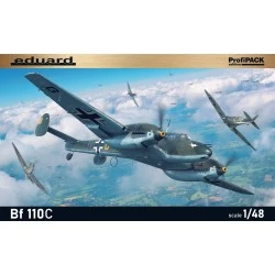 Maqueta de avion Eduard 1/48 Messerschmitt Bf 110C Profipack