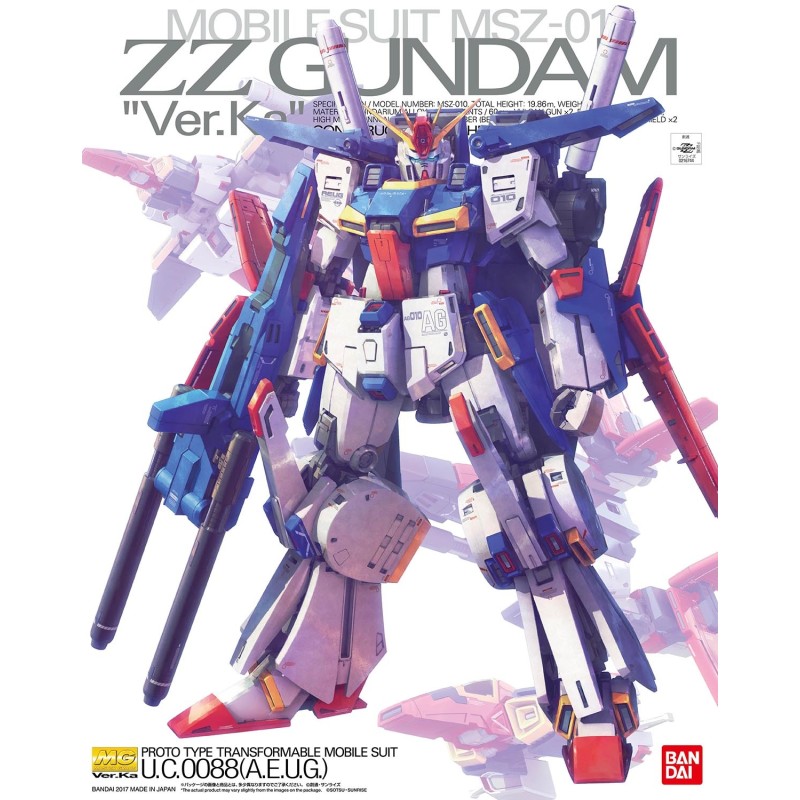 Bandai 1/100 MG ZZ Gundam Ver. Ka Gundam model Kit