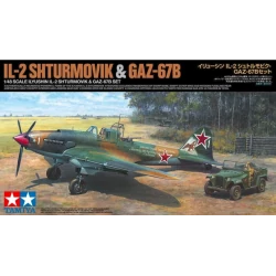 Maqueta de avión Tamiya 1/48 Ilyushin IL-2 Sturmovik GAZ-67B Set