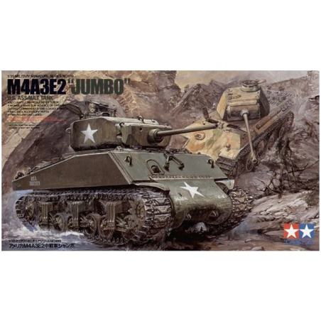 Maqueta en escala 1/35 del tanque de asalto U.S. M4A3E2 "Jumbo" por Tamiya