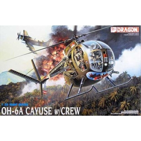 Dragon 1/35 OH-6A CAYUSE w/CREW 1/35 NAM SERIES helicopter model kit