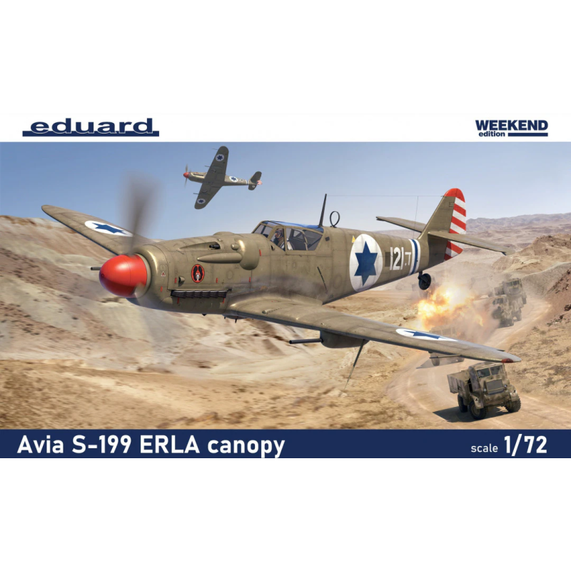 Maqueta de avion Eduard 1/72 Avia S-199 ERLA canopy Weekend edition