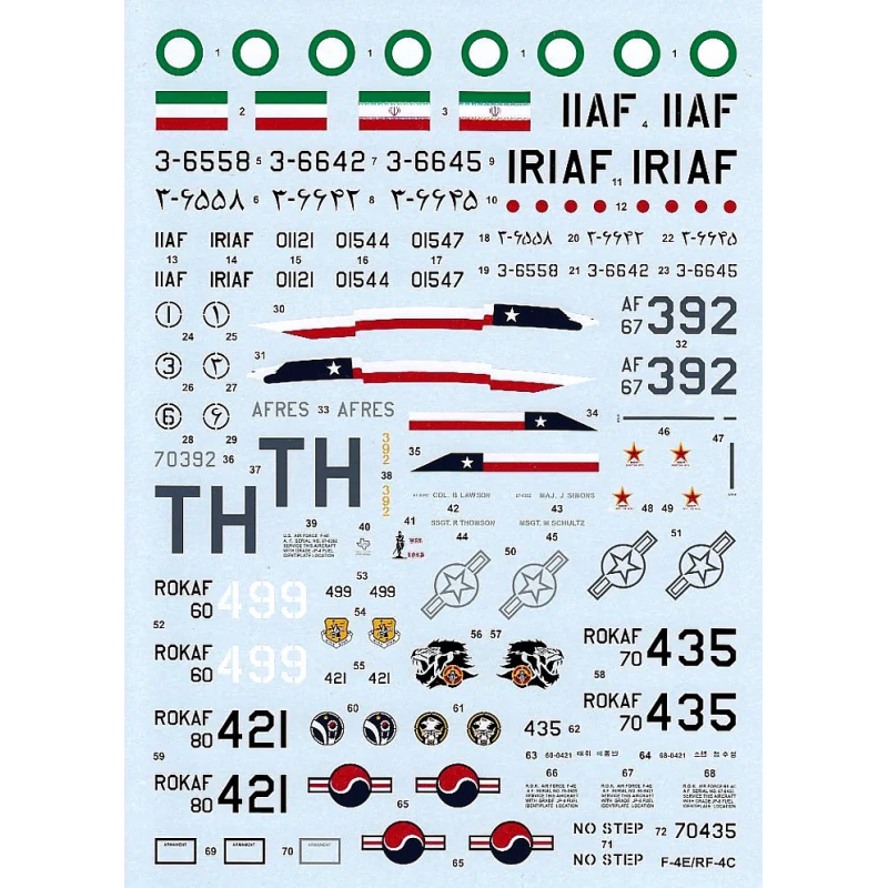 Hi-Decal Calcas 1/48 McDonnell RF-4C/F-4E Phantoms