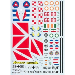 Hi-Decal 1/48 Decals Mikoyan MiG-29A/MiG-29B/MiG-29C Fulcrum A