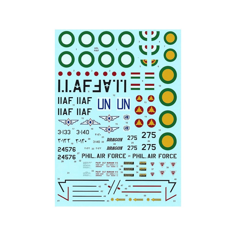 Hi-Decal 1/48 Decals North-American F-86F-25/F-30 (F-40 wing) Sabre