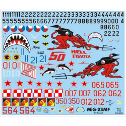 R.V Aircraft 1/48 Decals MiG-23MF Vol.l + Stencils + Paint Mask