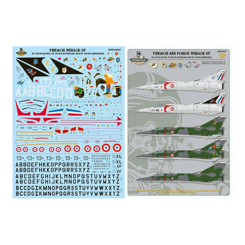 Wingman 1/48 French Air Force Mirage 5F decal