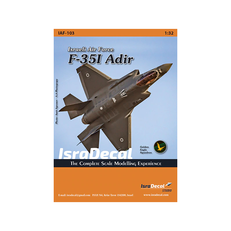 Isradecal Calcas 1/32 IAF Lockheed-Martin F-35I Adir [F-35A]