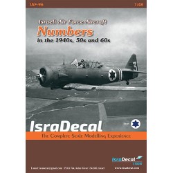 Isradecal 1/48 Decals Numbers for Israeli Air Force aircraft from the 1940s, 50s and 60s