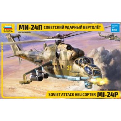 Zvezda 1/48 Mi-24P Soviet Attack Helicopter model kit