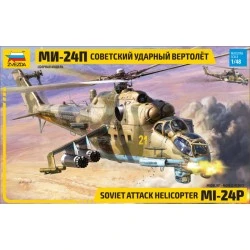 Zvezda 1/48 Mi-24P Soviet Attack Helicopter model kit