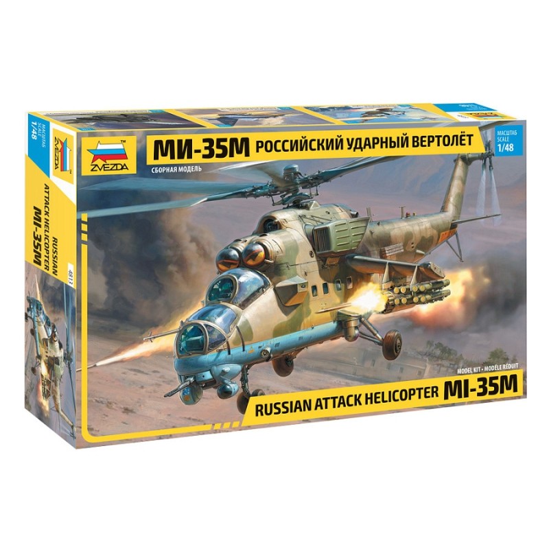 Maqueta de helicóptero 1/48 MI-35M Russian Attack Helicopter Zvezda