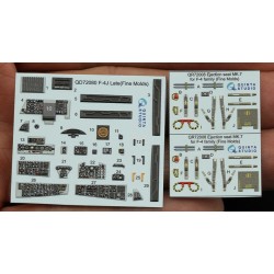 Quinta Studio 1/72 F-4J - Late (Serials 158355 up) interior 3D decal  (Finemolds kit)