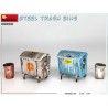 Maqueta Miniart 1/35 4 Steel Trash Can Sets - Robotines