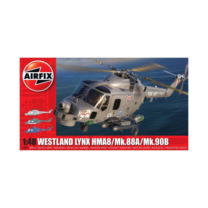 Airfix 1/48 Westland Navy Lynx Mk.88A/HMA.8/Mk.90B helicopter model kit