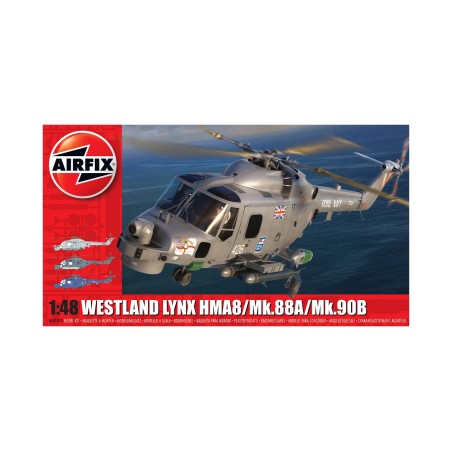 Maqueta de helicóptero 1/48 Westland Navy Lynx Mk.88A/HMA.8/Mk.90B de AIRFIX en caja