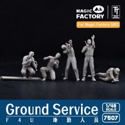 Figuras en resina Magic factory 1/48 Ground Service Crew Set