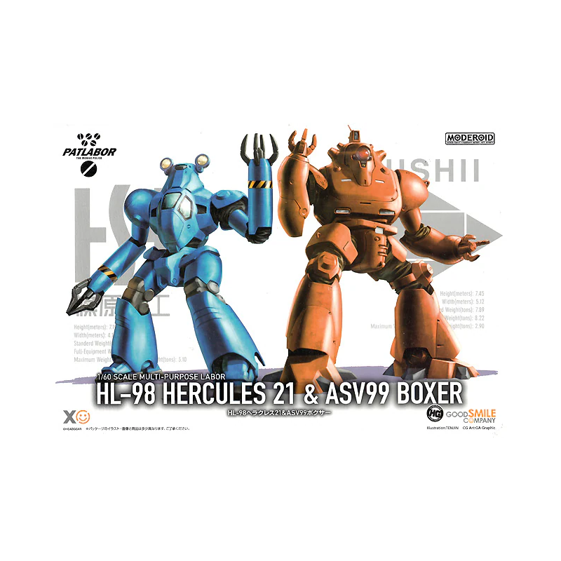 Good Smile MODEROID HL-98 Hercules 21 & ASV99 Boxer (Mobile Police Patlabor) model kit