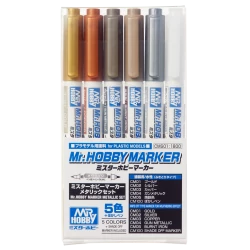 Mr Hobby Gundam Marker Mr.Hobby Marker Metallic Set