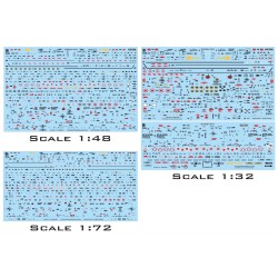 Calcas Aztec 1/48 Generic Stencil Northrop F-5E/F-5F