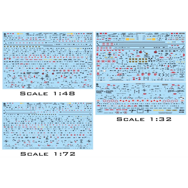 Aztec Decals  1/48 Generic Stencil Northrop F-5E/F-5F