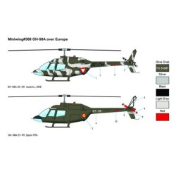 Maqueta de helicoptero Miniwing 1/144 Bell OH-58A KIOWA / over Europe