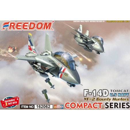 Maqueta de avion  Freedom Model Kits Eggplane F-14D TOMCAT VF-2 Bounty Hunters