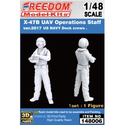 Figura Freedom models 1/48 X-47B UAV Operations Staff ver. 2017-US NAVY Deck Crew Figures