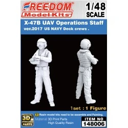 Figura Freedom models 1/48 X-47B UAV Operations Staff ver. 2017-US NAVY Deck Crew Figures